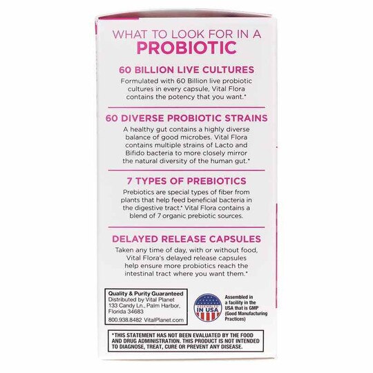 Vital Flora Women's Daily Probiotic + Prebiotics, VTP